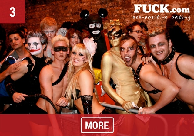 Group of sex positive people partying at Torture Garden club London UK