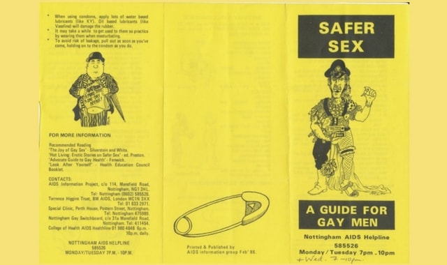 An example of a leaflet targeting gay men in the 1980's. 